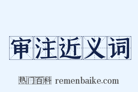 审注近义词是什么意思的图片